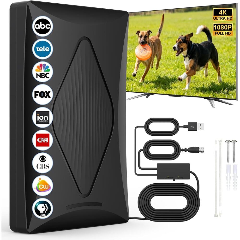2026 TV Antenna For Digital TV Indoor, Long Range Smart Antenna For Local Channe